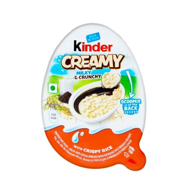شکلات شیری همراه با برنج کریسپی کرمی کیندر (kinder) 19 گرمی ۸ عددی