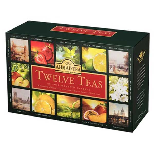 چای کیسه ای احمد مدل Twelve Teas-بسته 60 عددی
