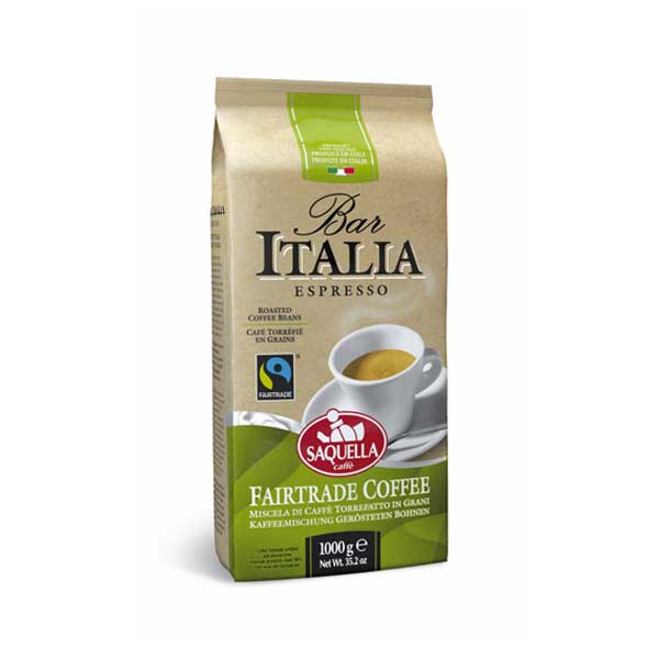 دانه قهوه Bar Italia Fairtrade ساکوئلا -1کیلوگرم